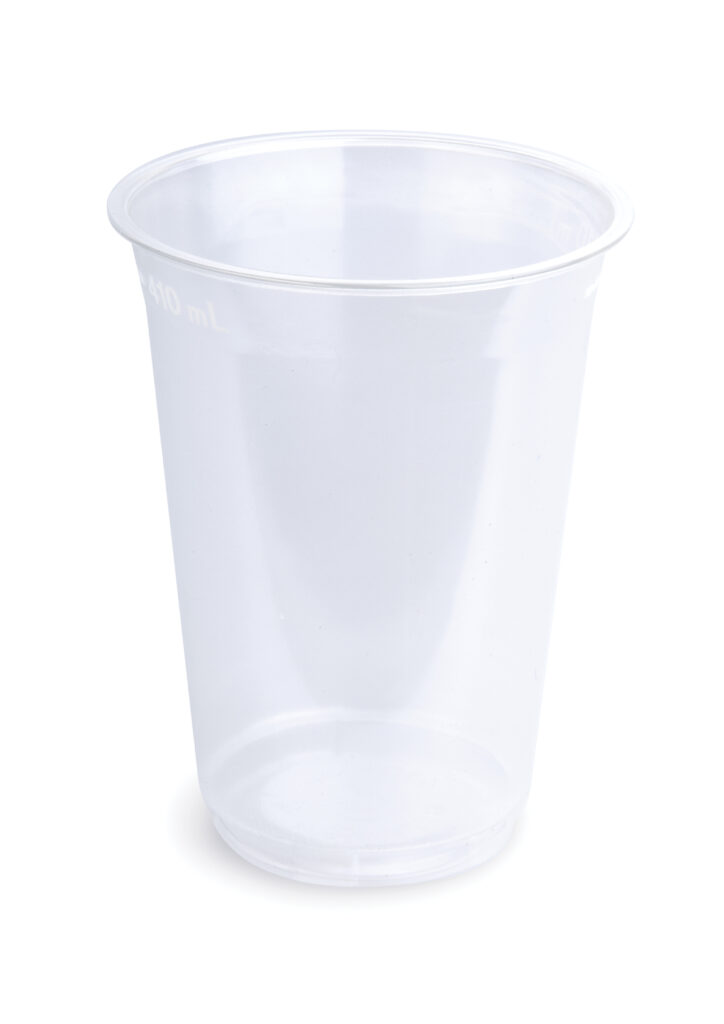Plastic cups using RPET